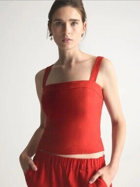 Quince NWOT 100% European Linen Fitted Tank